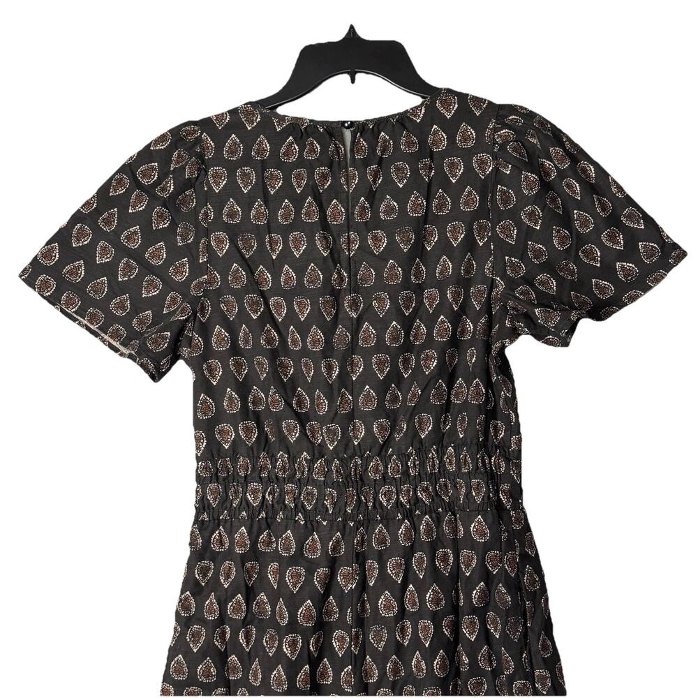 Anthropologie Women XS Black Wide leg Somerset Jumpsuit Motif Patterned BOHO - Picture 4 of 16